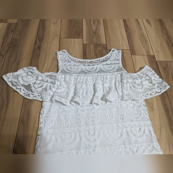 EUC! Lilly Pulitzer Women's Lyra Dress Resort White Lace Cold Shoulder Size S - Picture 13 of 13